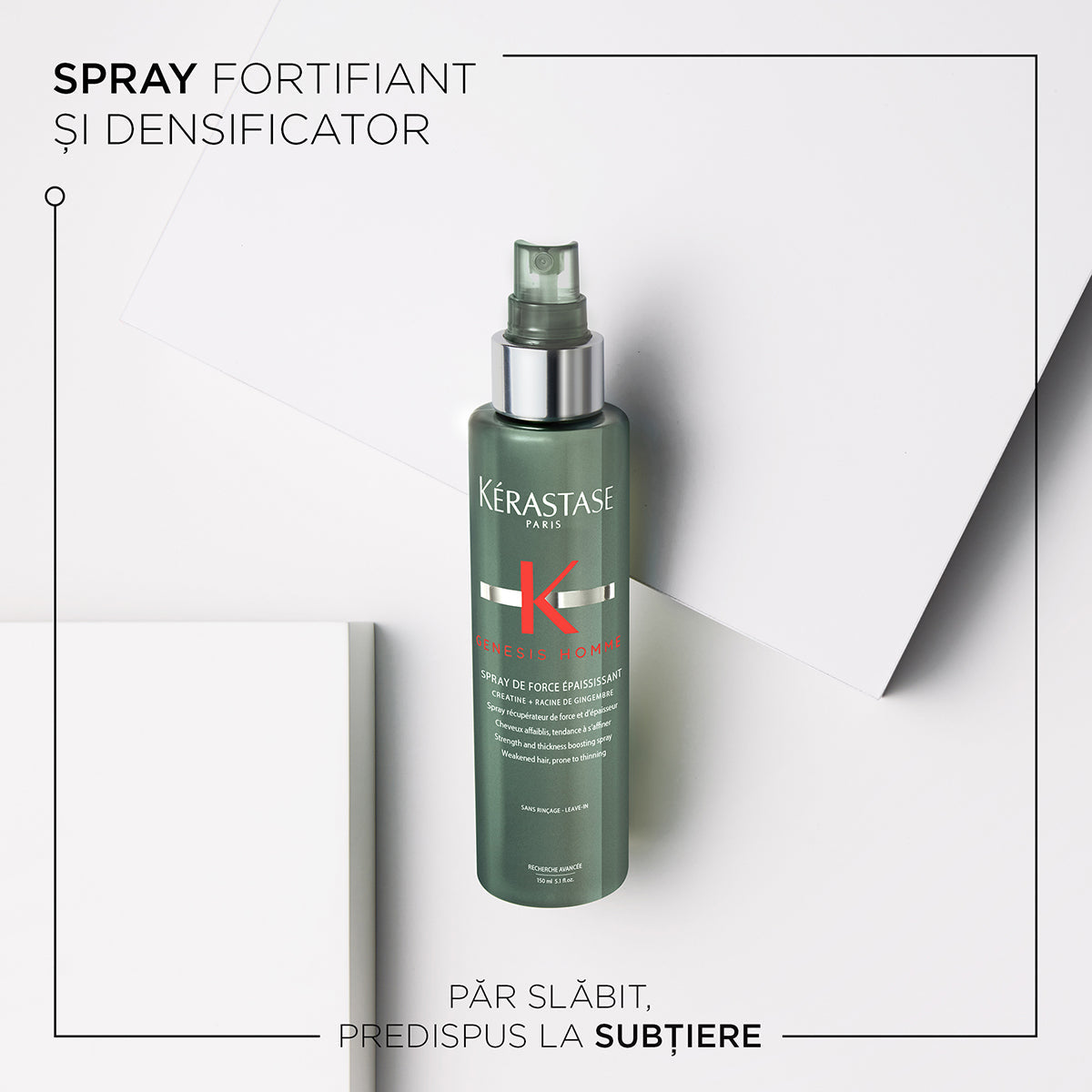 Kerastase Genesis Homme Spray de Force - Spray Fortifiant si Densificator Pentru Par Subtire 150ml - Beauty Lounge