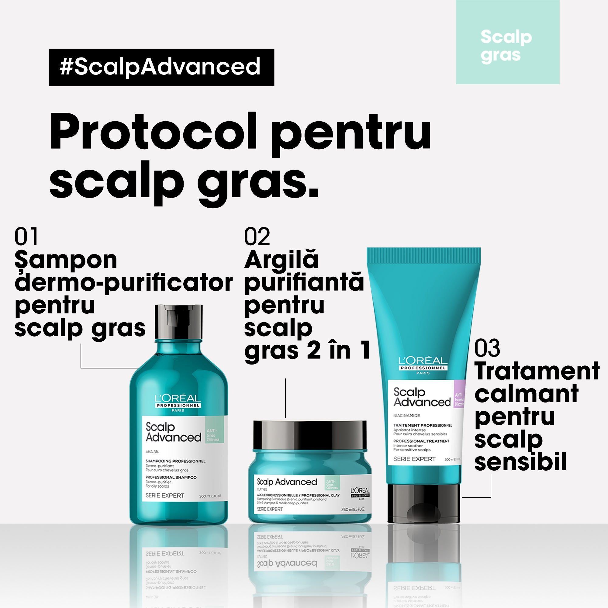 L’Oreal Professionnel SE Scalp Advanced 2in1 Sampon si Masca 250ml cu Argila Purifianta
