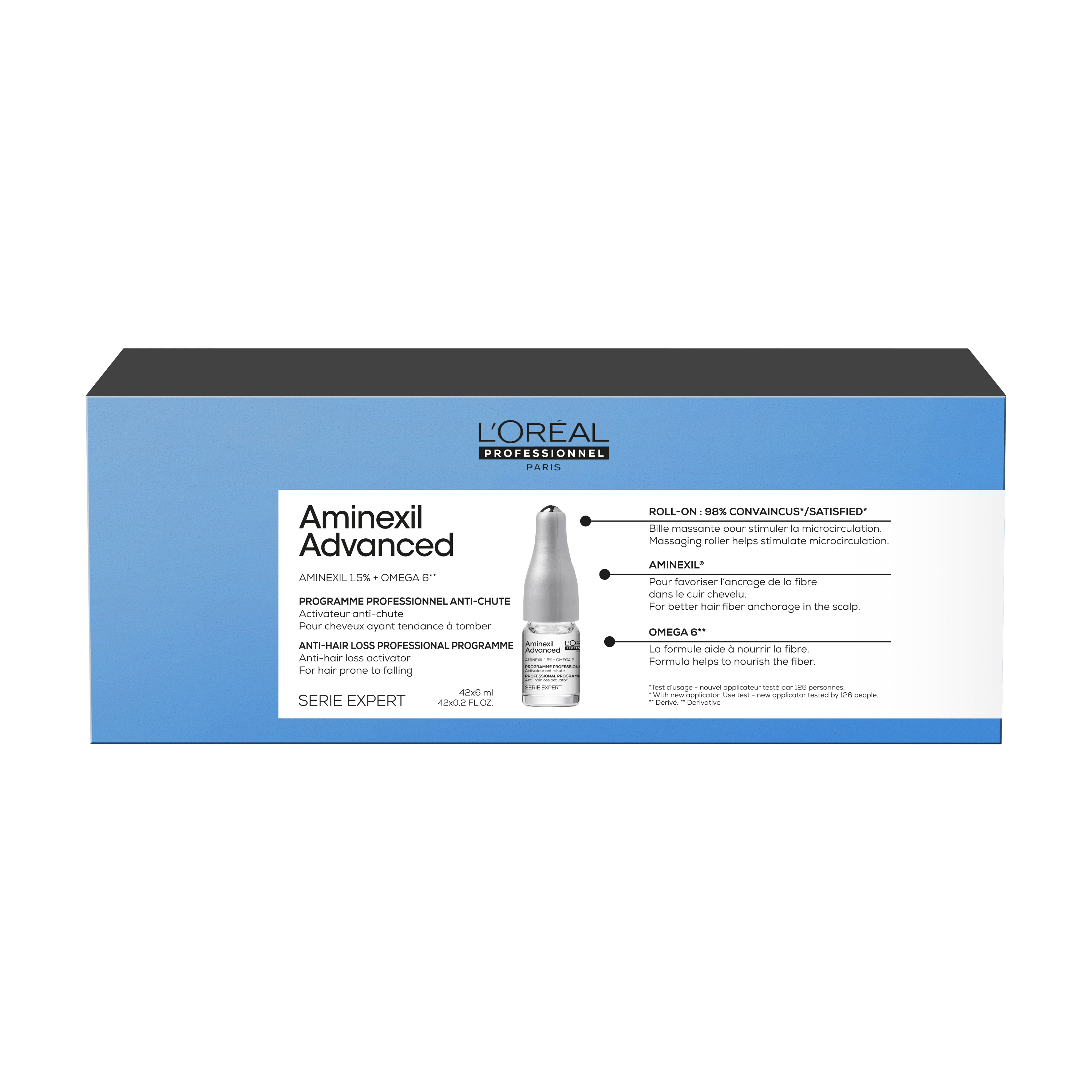 L'Oreal Professionnel SE Aminexil Advanced - Tratament Fiole Anti-Cadere a Parului 42x6ml NEW - Beauty Lounge