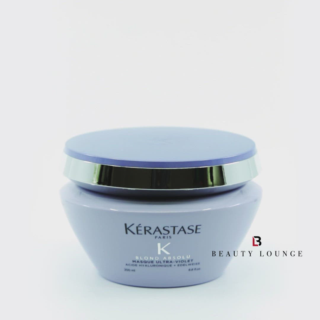Încarcă video: Kerastase Blond Absolu Masque Ultra-Violet 200ml - Masca Neutralizarea Tonurilor Galbene
