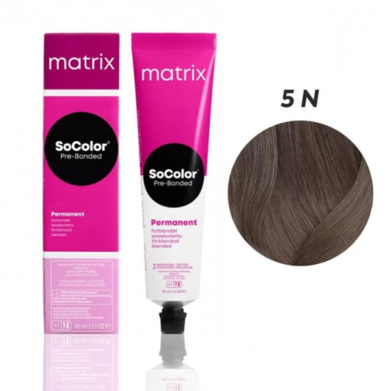 Matrix Vopsea de Par Socolor 5N Saten Deschis Natural 90 ml - Beauty Lounge