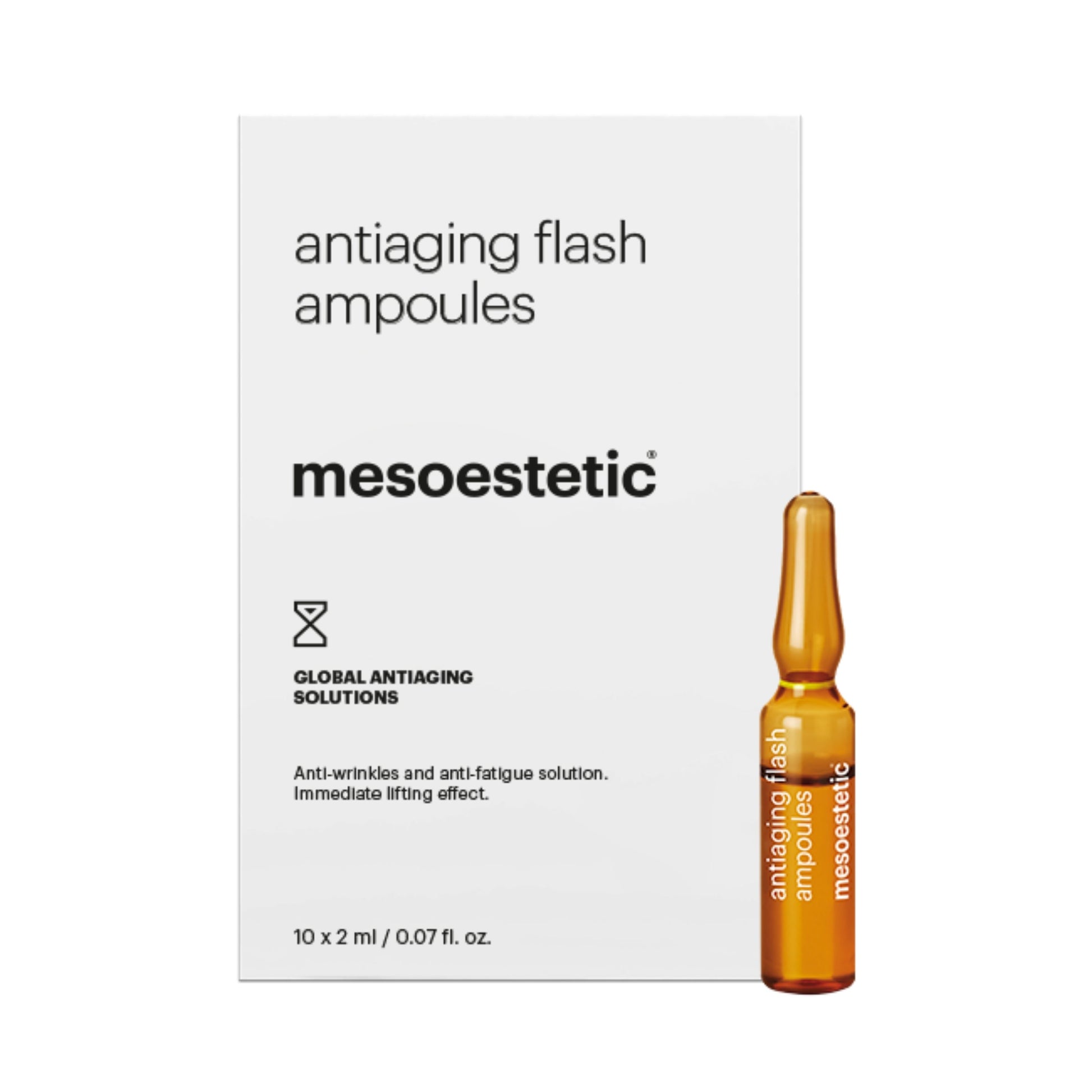 Mesoestetic Fiole Antiaging Flash Colagen Elastina Vitamina C cutie 10 fiole - Beauty Lounge
