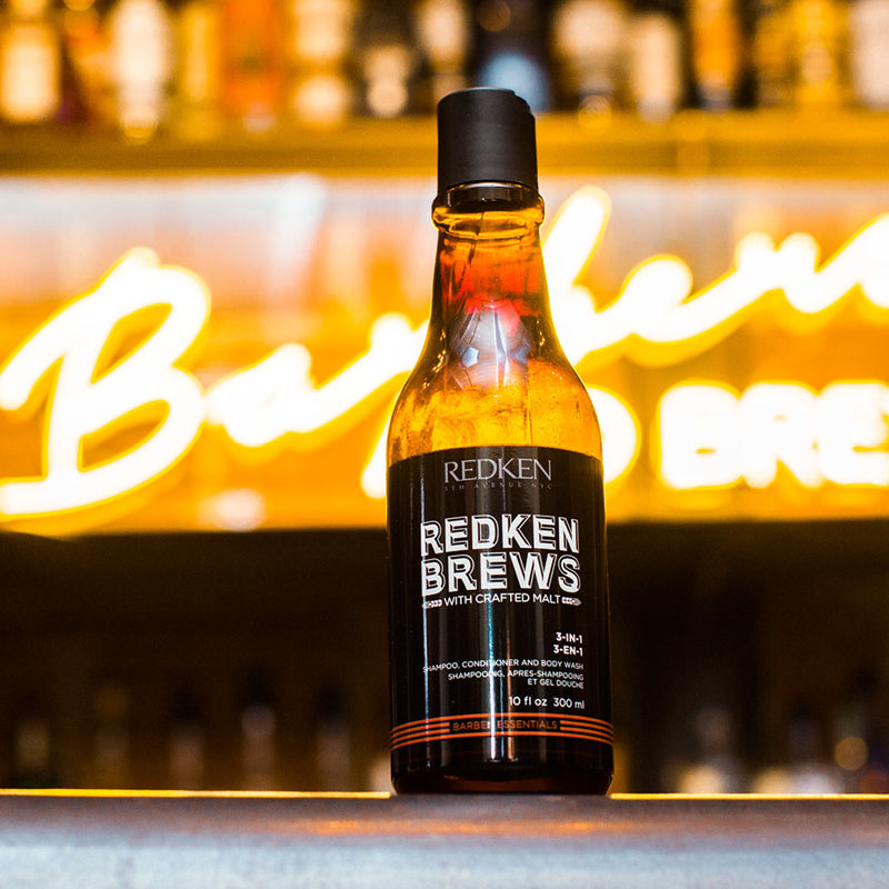 Redken Brews 3 IN 1 - Sampon Balsam si Gel de Dus 3 in 1 300ml - Beauty Lounge