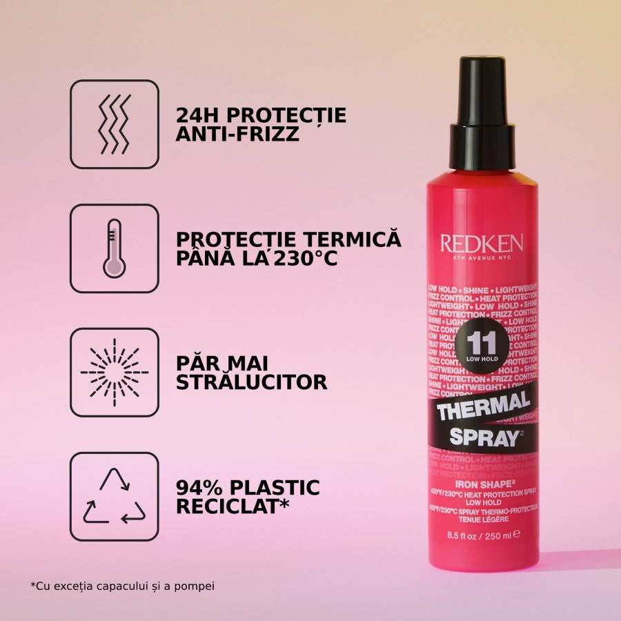 Redken Thermal Spray 11 Low Hold - Spray de Par cu Protectie Termica 250ml - Beauty Lounge