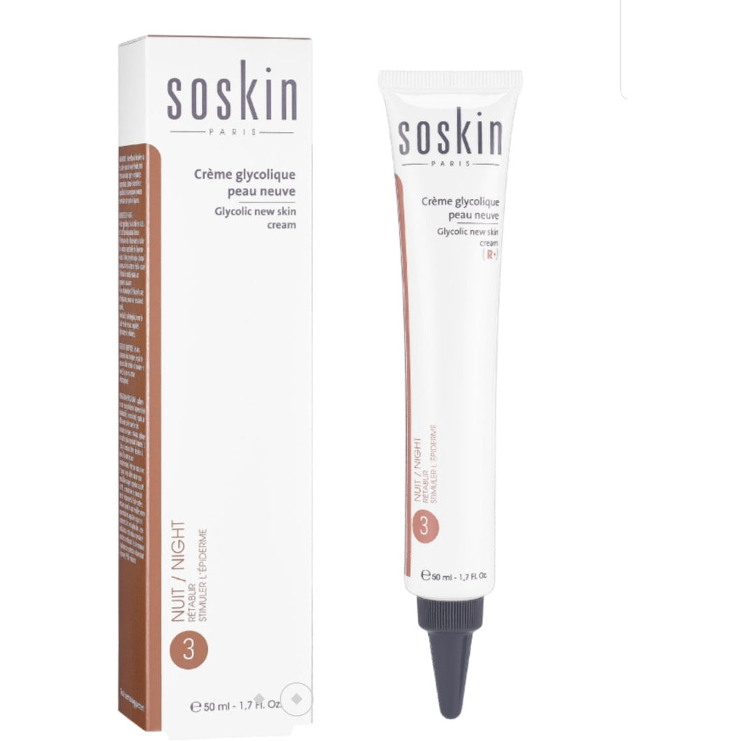 Soskin Glycolic New Skin Cream - Crema Regeneranta Antirid Acid Glicolic 15%  50ml