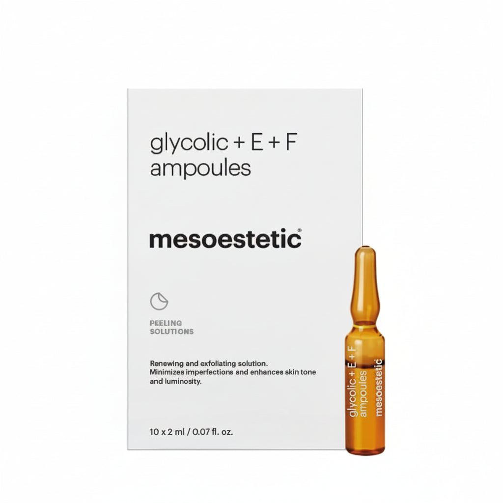 Mesoestetic Ampoules Glycolic 10%+E+F 10*2ml - Fiole Antimbatranire si Exfoliant Ten