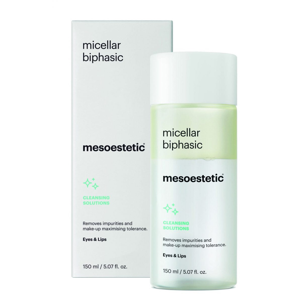 Mesoestetic Micellar Biphasic Solution 150ml - Demachiant Bifazic Pentru Ochi si Buze