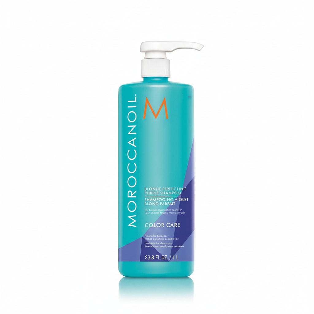 Moroccanoil Colour Care Shampoo Purple 1000ml - Sampon pentru Par Blond sau Decolorat - Beauty Lounge