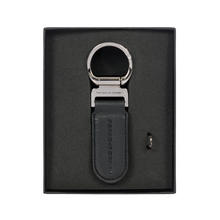 Încarcă imaginea în Galerie, Porsche Design Keyring Oval Black - Breloc din Piele Oval Negru
