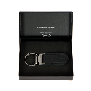 Porsche Design Keyring Oval Black - Breloc din Piele Oval Negru