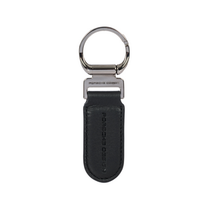 Porsche Design Keyring Oval Black - Breloc din Piele Oval Negru