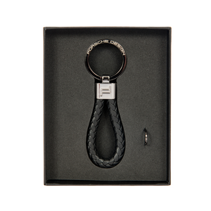 Porsche Design Keyring Leather Cord Black- Breloc din Piele Negru