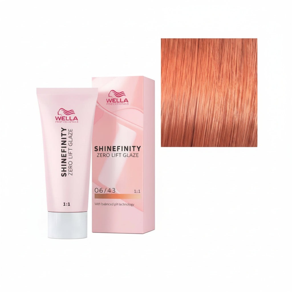 Wella Professionals Shinefinity Zero Lift Glaze Copper Sunset  06/43 60ml - Vopsea Demi-Permanenta