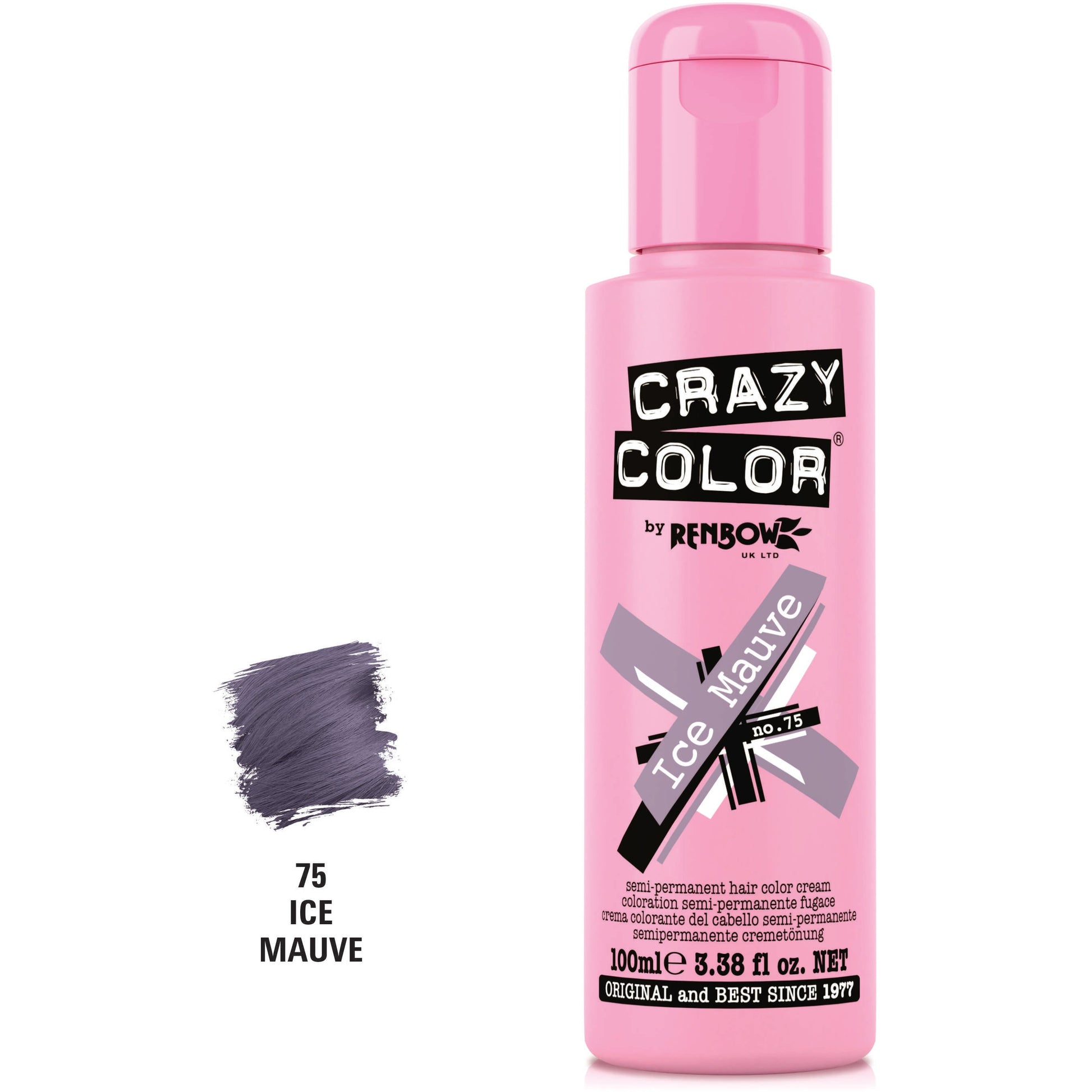 Crazy Color 75 Ice Mauve 100ml Vopsea Semipermanenta 100ml - Beauty Lounge
