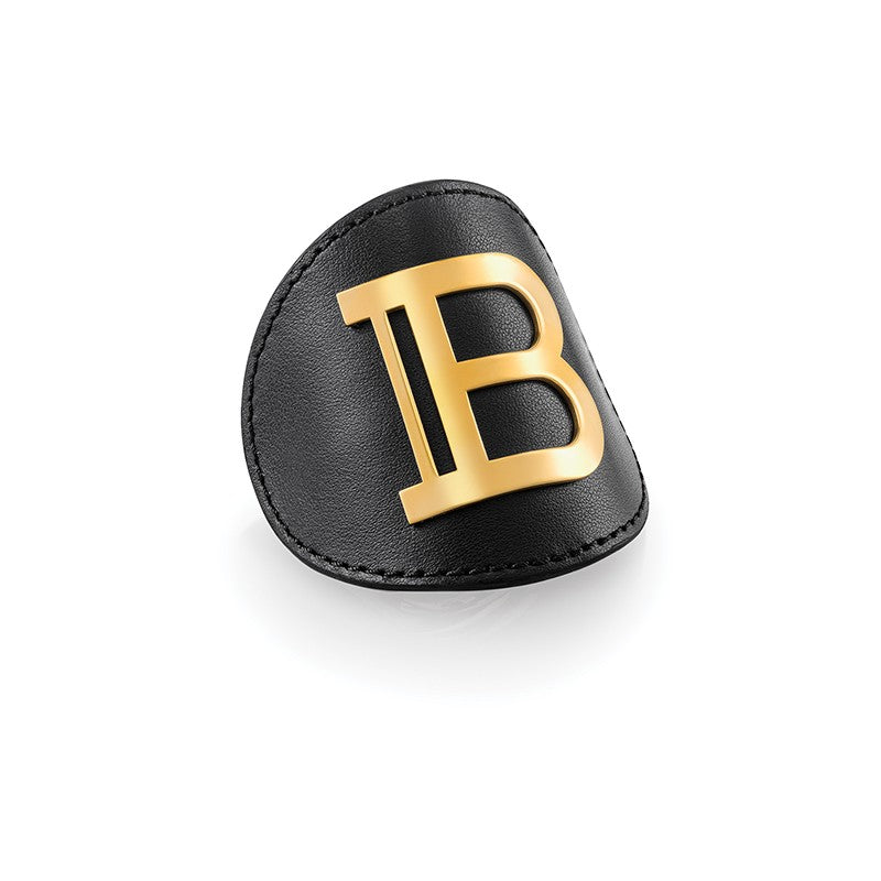 Balmain Limited Edition Genuine Leather Hair Clip Gold - Accesoriu Placat cu Aur