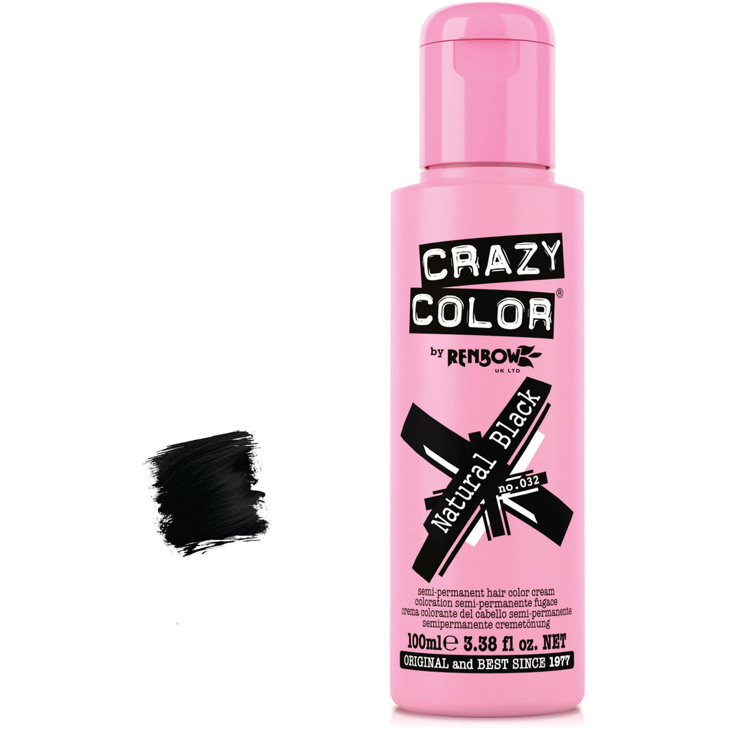 Crazy Color 032 Natural Black Vopsea Semipermanenta 100ml