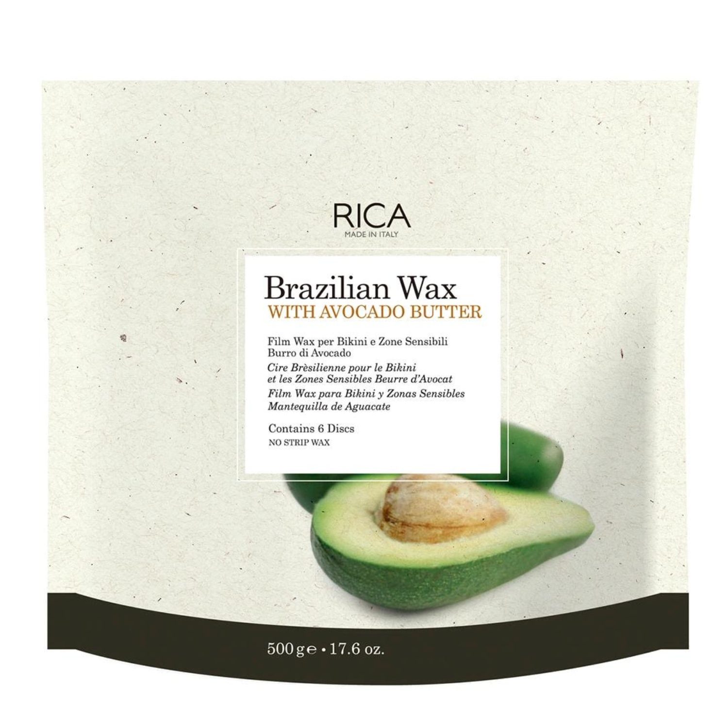 Rica Brazilian Wax With Avocado Butter Discs - Discuri Ceara Epilatoare 500g - Beauty Lounge
