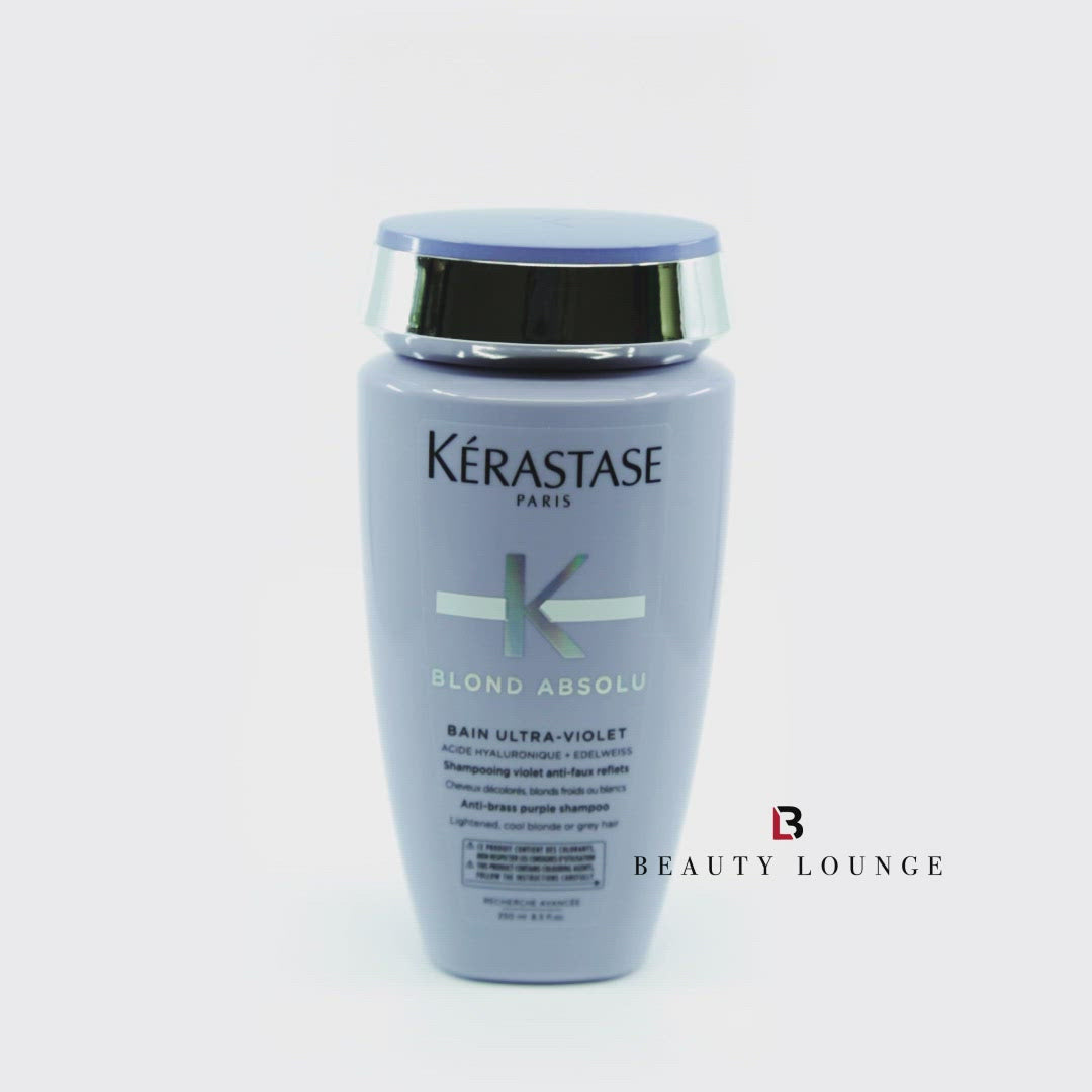 Încarcă video: Kerastase Blond Absolu Ultra-Violet 250ml - Sampon Pentru Neutralizarea Tonurilor Galbene