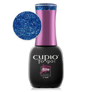 Cupio Oja Semipermanenta To Go! Glitter Splash - Crystal Blue