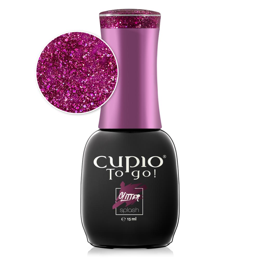 Cupio Oja Semipermanenta To Go! Glitter Splash - Crystal Purple
