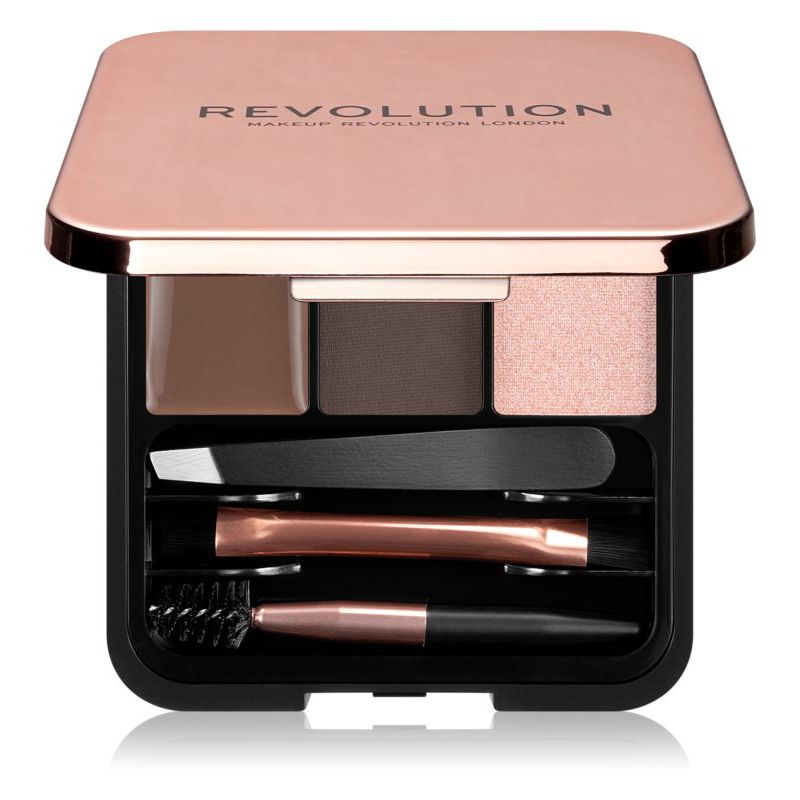 Makeup Revolution Brow Sculpt Kit Dark - Kit Sprancene Perfecte - Beauty Lounge