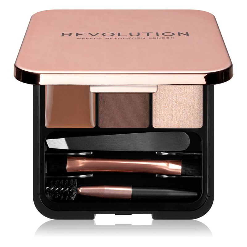 Makeup Revolution Brow Sculpt Kit Medium - Kit Sprancene Perfecte - Beauty Lounge
