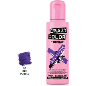 Crazy Color 62 Hot Purple Vopsea Semipermanenta 100ml