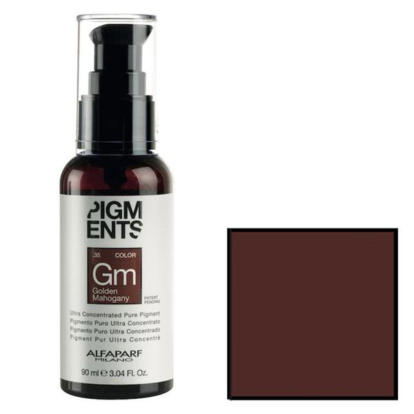 Alfaparf Milano Pigments Golden Mahogany .35 - Mahon Auriu GM 90ml - Beauty Lounge