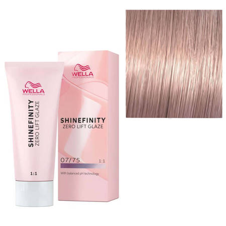 Wella Professionals Shinefinity Zero Lift Glaze, 07/75 Raspberry Latte - Vopsea Demipermanenta 60ml - Beauty Lounge