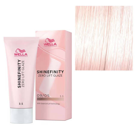 Wella Professionals Shinefinity Zero Lift Glaze, 09/05 Silk Blush - Vopsea Demipermanenta 60ml