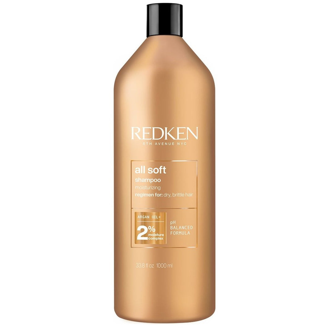 Redken All Soft - Sampon cu Ulei de Argan Pentru Parul Uscat 1000ml