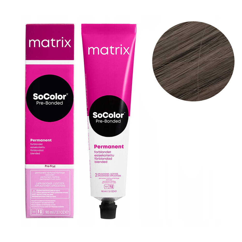 Matrix Socolor Renovat 5A 90ml - Vopsea de Par Saten Deschis Cenusiu - Beauty Lounge