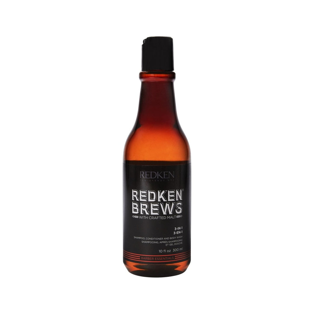 Redken Brews 3 IN 1 - Sampon Balsam si Gel de Dus 3 in 1 300ml