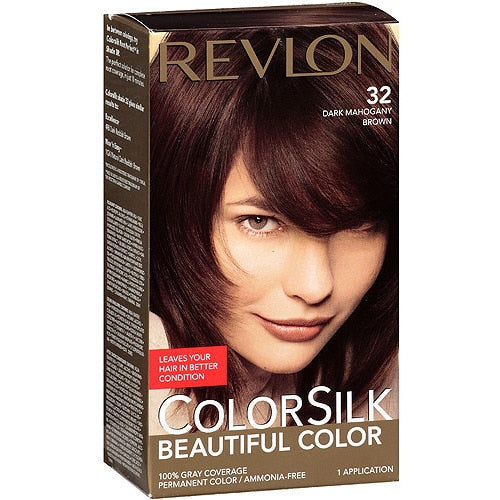 Revlon Colorsilk 32 Dark Mahogany Brown - Vopsea Permanenta Mahon - Beauty Lounge