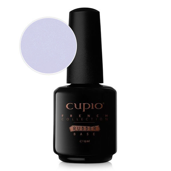 Cupio Rubber Base French Collection - Lavender Latte Shimmer White 15ml
