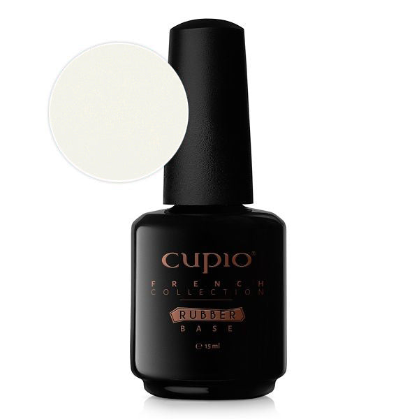 Cupio Rubber Base French Collection - Milky White Shimmer Gold 15ml