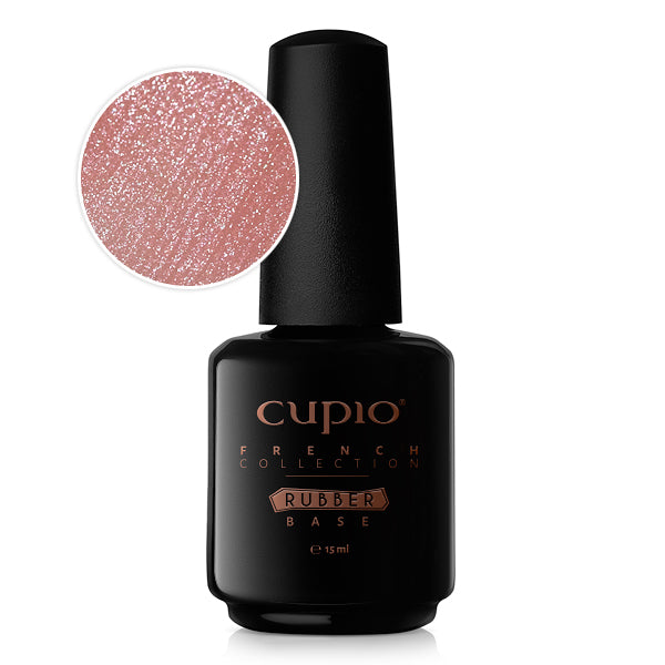 Cupio Rubber Base French Collection - Perfect French Shimmer Silver 15ml