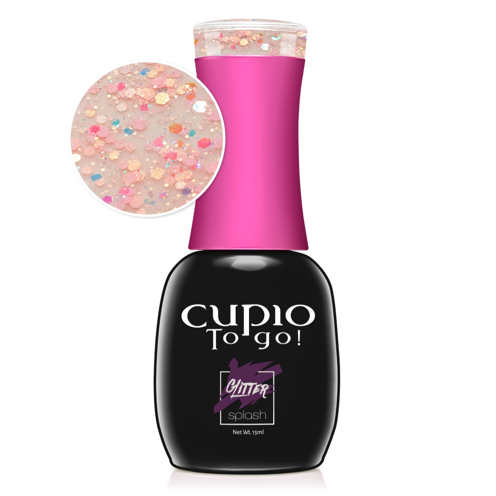 Cupio Oja Semipermanenta To Go! Glitter Splash - Candy Shop 15ml