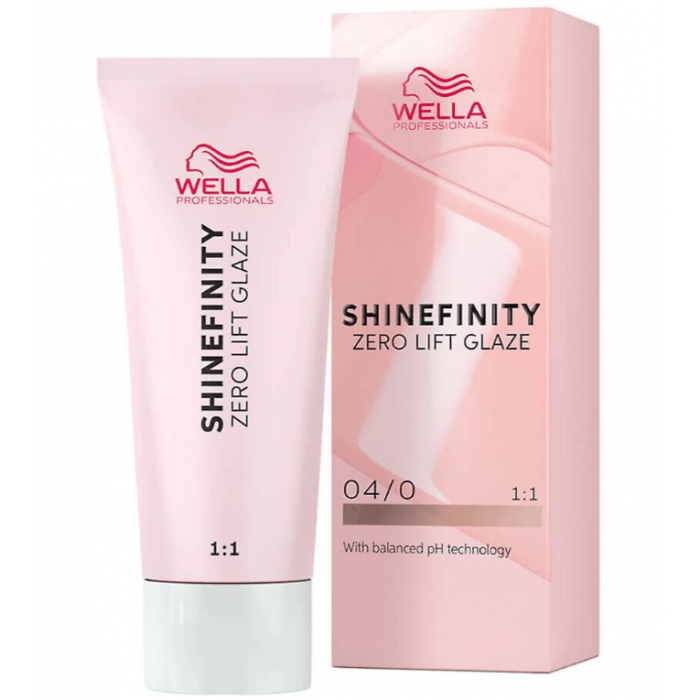 Wella Professionals Shinefinity Zero Lift Glaze, 04/0 Natural Espresso - Vopsea Demipermanenta 60ml