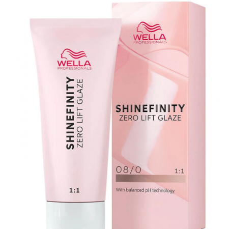 Wella Professionals Shinefinity Zero Lift Glaze, 08/0 Natural Latte - Vopsea Demipermanenta 60ml