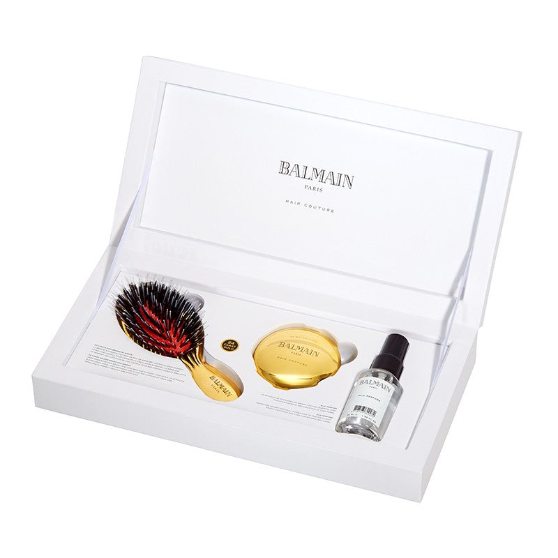 Balmain Golden Mini Brush And Mirror  Mini Perie Si Oglinda Aurii - Beauty Lounge