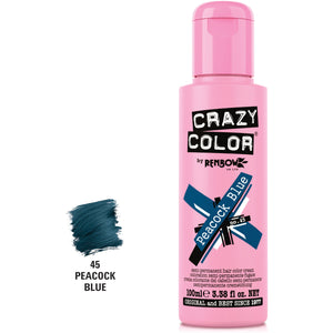 Crazy Color 45 Peacock Blue Vopsea Semipermanenta 100ml